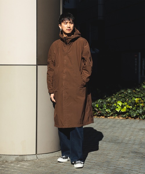 コート ジャケット QUATTROCCHI / ガーメントダイ フーデッド コート メンズの画像