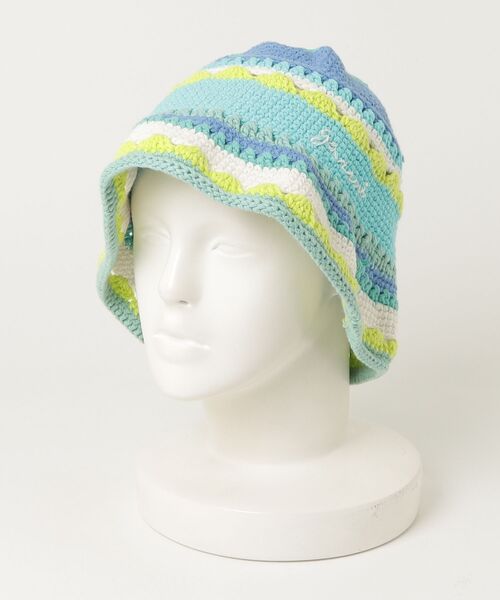 GANNI（ガニー） ニットキャップ M/L ブルー レディース : ZOZOTOWN