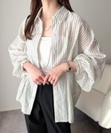 ブラウス シャツ 羽織るだけでサマになる。タッ...の詳細画像5