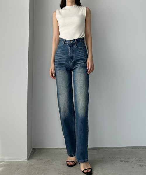 [Louere] Denim брюки LARGE черный женский 