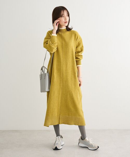 Green Parks（グリーンパークス） ワンピース 配色リラックスモール