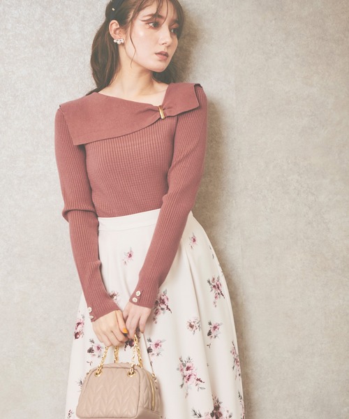 「LAISSE PASSE」 フレアスカート 36 ホワイト レディース_画像4