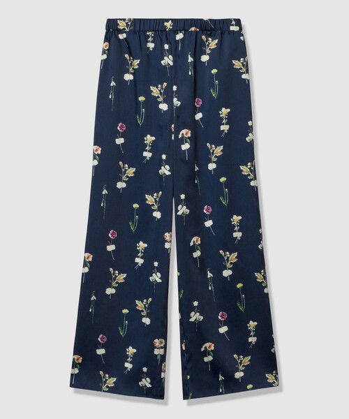 ANAYI（アナイ） パンツ 「セットアップ対応商品」ボタニカルサテン