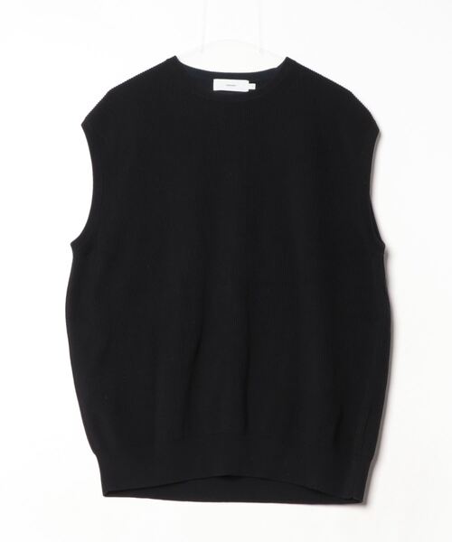 Graphpaper ブラック ノースリーブセーター Graphpaper」 ノースリーブニット 2 ブラック メンズ : ZOZOTOWN Yahoo
