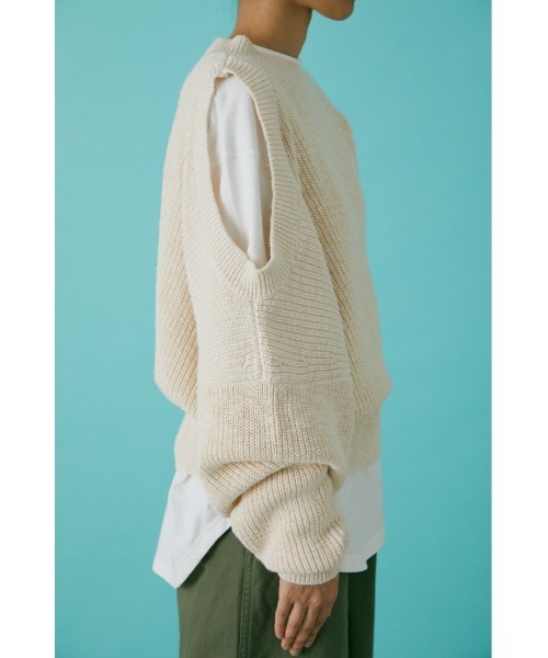 「BLACK BY MOUSSY」 長袖ニット FREE グレー レディース_画像3