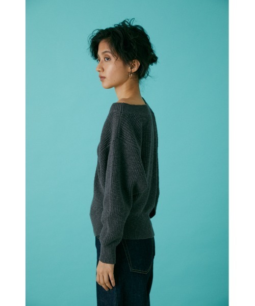 「BLACK BY MOUSSY」 長袖ニット FREE グレー レディース_画像8