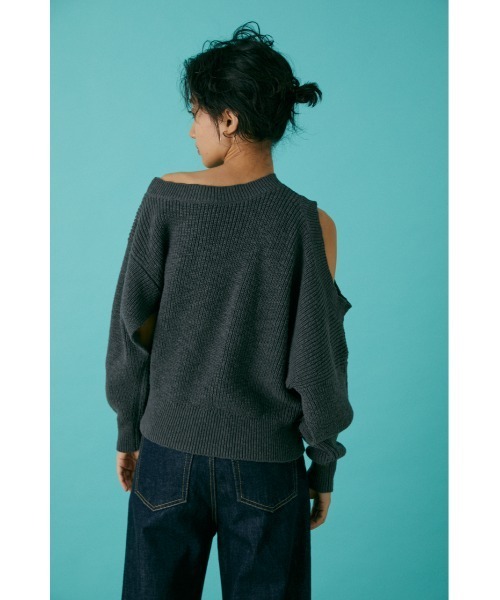 「BLACK BY MOUSSY」 長袖ニット FREE グレー レディース_画像9