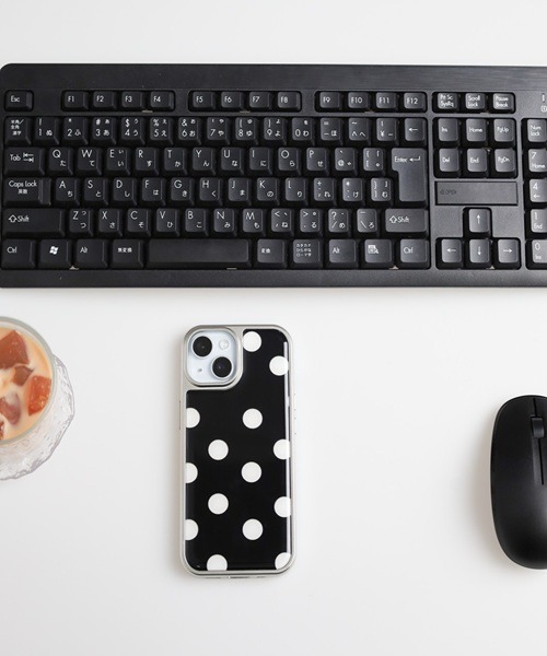 スマホケース 「Vini」光沢 ドットの iPhoneケース iPhone14/iPhone15