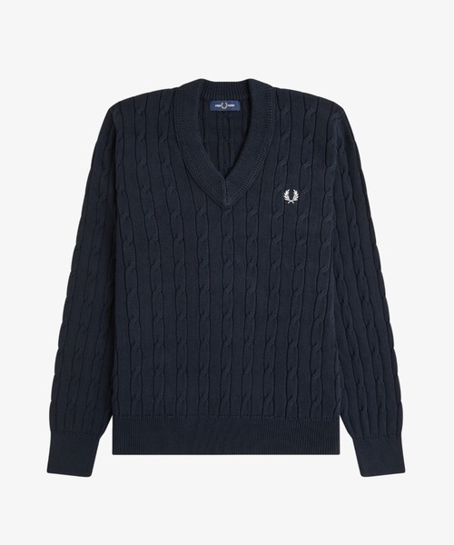 FRED PERRY（フレッドペリー） セーター ニット Cable Knit V-Neck