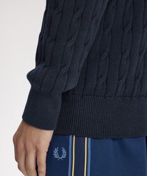 FRED PERRY（フレッドペリー） セーター ニット Cable Knit V-Neck