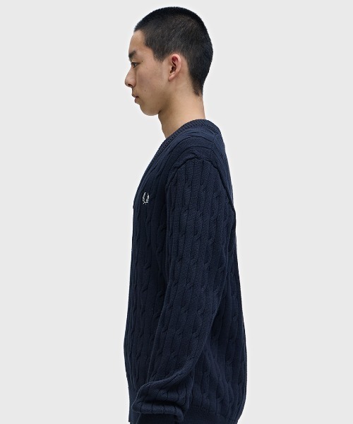 FRED PERRY（フレッドペリー） セーター ニット Cable Knit V-Neck