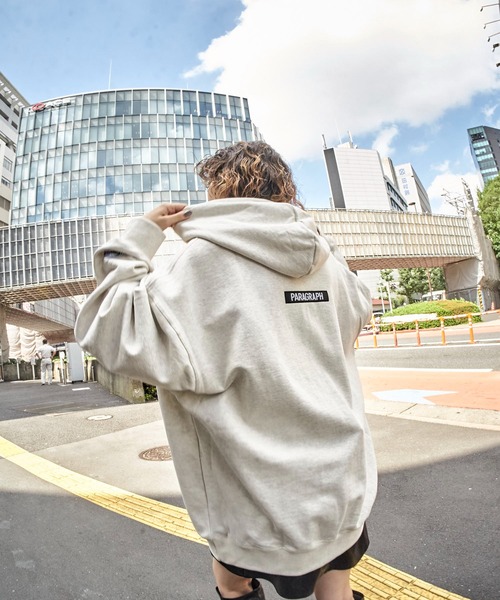 「Paragraph」 プルオーバーパーカー フリ- ライトグレー メンズ_画像2