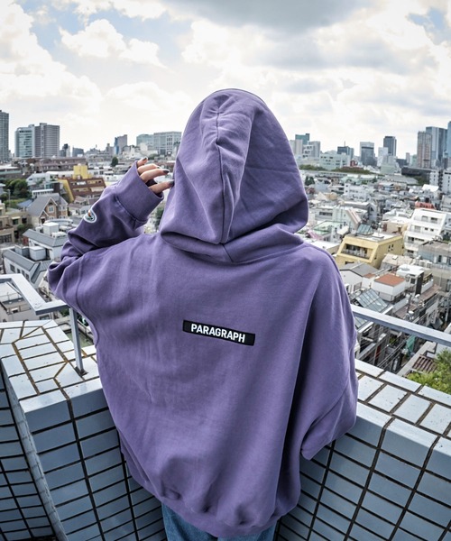 「Paragraph」 プルオーバーパーカー フリ- ライトグレー メンズ_画像7