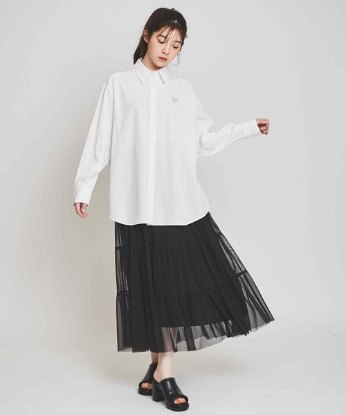 「31 Sons de mode」 長袖シャツ 36 オフホワイト レディース_画像7