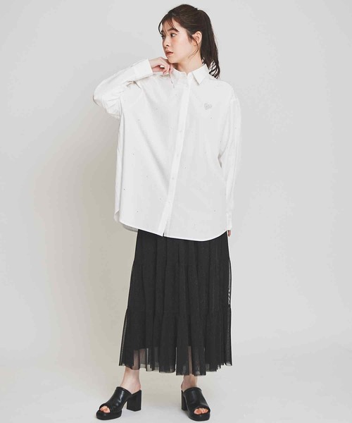 「31 Sons de mode」 長袖シャツ 36 オフホワイト レディース_画像8