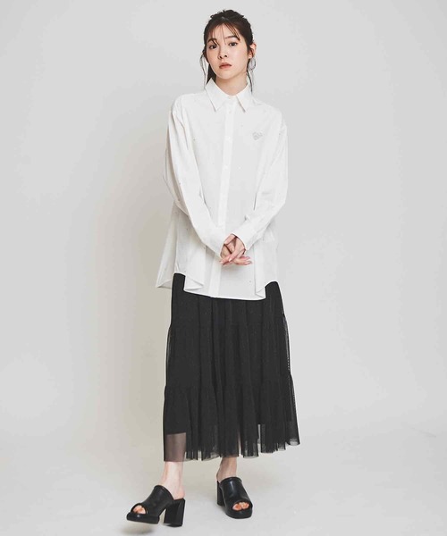 「31 Sons de mode」 長袖シャツ 36 オフホワイト レディース_画像9