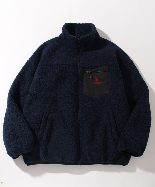 「U.S. POLO ASSN.」 ブルゾン M ネイビー メンズ_画像4