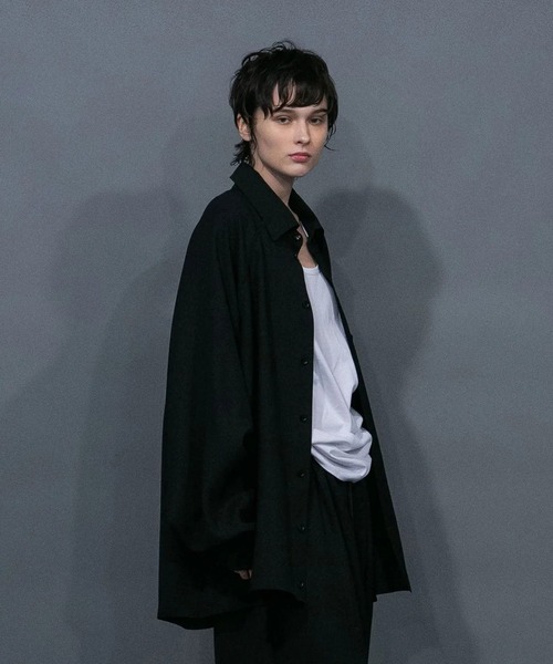 「my beautiful landlet」 長袖シャツ 0 ブラック メンズ_画像3