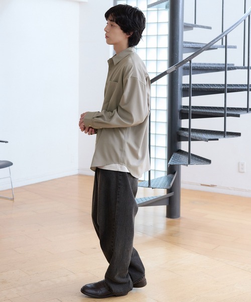 「MONO-MART」 長袖シャツ M スミクロ メンズ_画像9