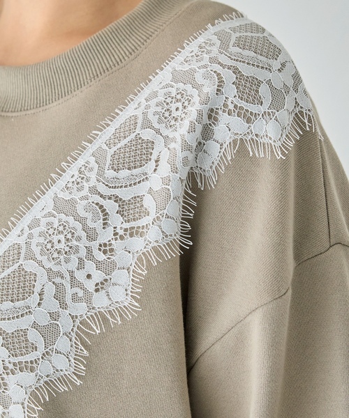 「LAVEANGE」 スウェットカットソー 3L グレー レディース_画像5