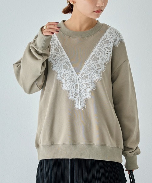 「LAVEANGE」 スウェットカットソー 3L グレー レディース_画像8