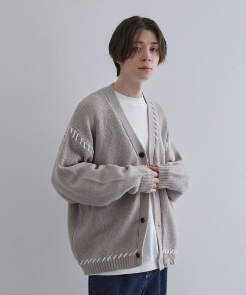 「JUNRED」 ニットカーディガン S ブラック メンズ_画像6