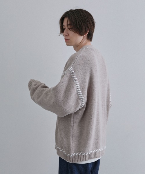 「JUNRED」 ニットカーディガン S ブラック メンズ_画像7