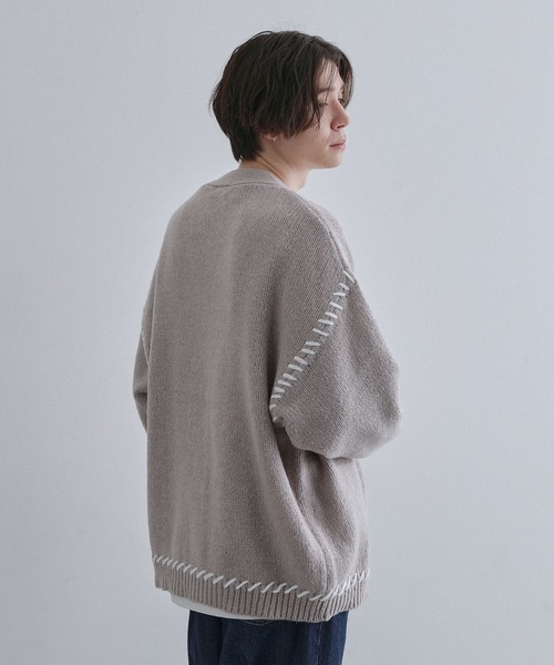 「JUNRED」 ニットカーディガン S ブラック メンズ_画像8