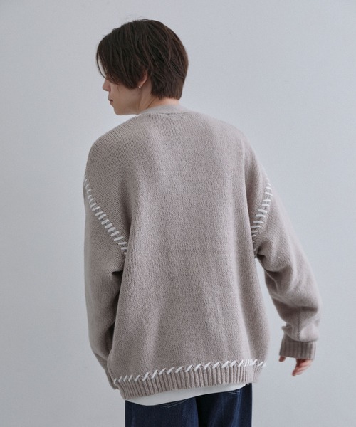 「JUNRED」 ニットカーディガン S ブラック メンズ_画像9