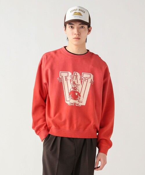 【週末値下げ】【BALMAIN】トレーナーMENS赤 BEAMS HEART（ビームス ハート） トレーナー スウェット 「7/24再