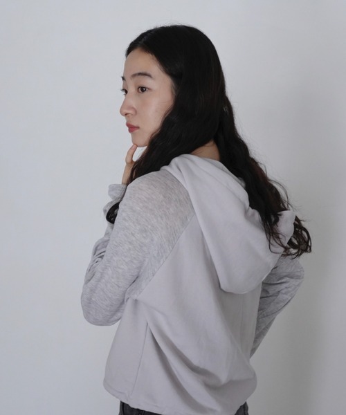 「Uenui」 プルオーバーパーカー FREE ブラック レディース_画像3