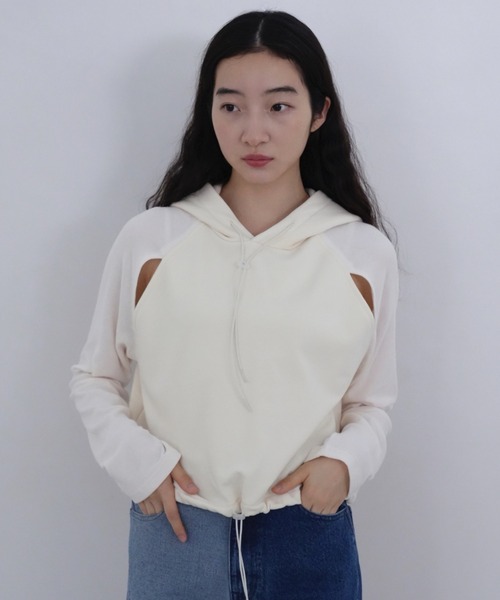 「Uenui」 プルオーバーパーカー FREE ブラック レディース_画像5