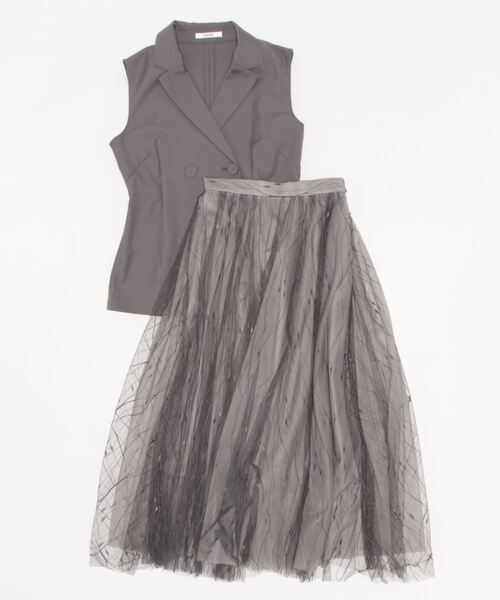 「SNIDEL」 セットアップ 1 ダークグレー レディース_画像2