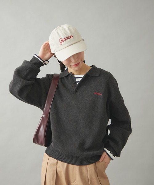 「GEVACO」 キャップ ONE SIZE ネイビー レディース_画像2