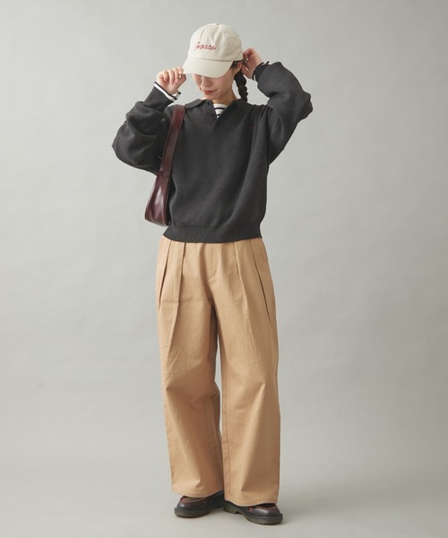 「GEVACO」 キャップ ONE SIZE ネイビー レディース_画像3