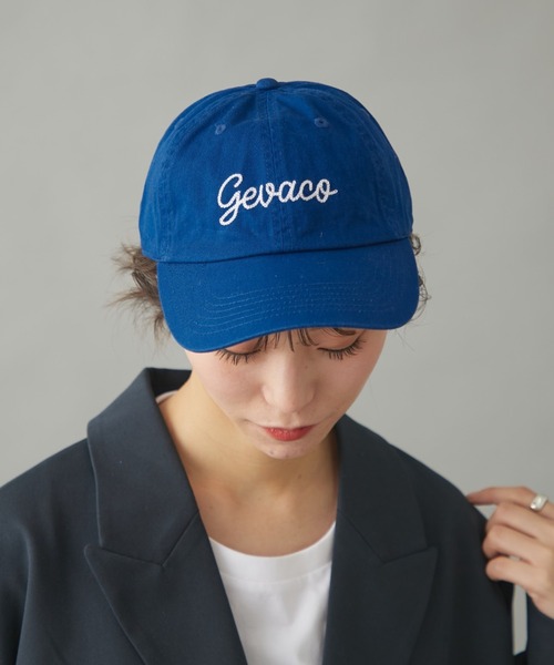 「GEVACO」 キャップ ONE SIZE ネイビー レディース_画像9
