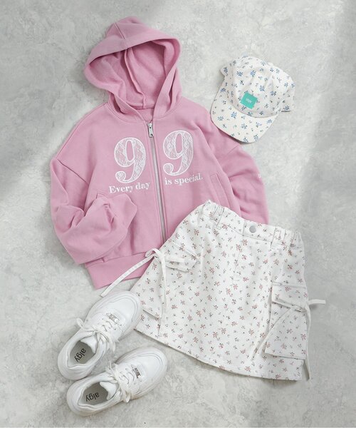 algy（アルジー） パーカー レースナンバリングパーカー キッズ 子供服