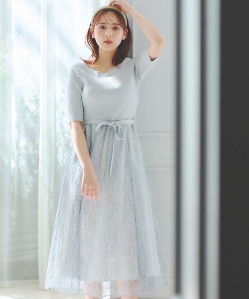 「LAISSE PASSE」 ドッキングワンピース MEDIUM ミント レディース_画像2