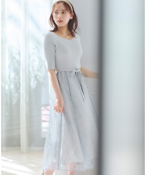 「LAISSE PASSE」 ドッキングワンピース MEDIUM ミント レディース_画像3