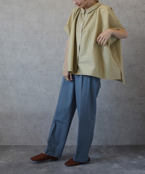 「SELECT LEVERY」 半袖シャツ LARGE ボルドー レディース_画像6