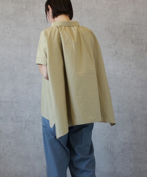 「SELECT LEVERY」 半袖シャツ LARGE ボルドー レディース_画像8