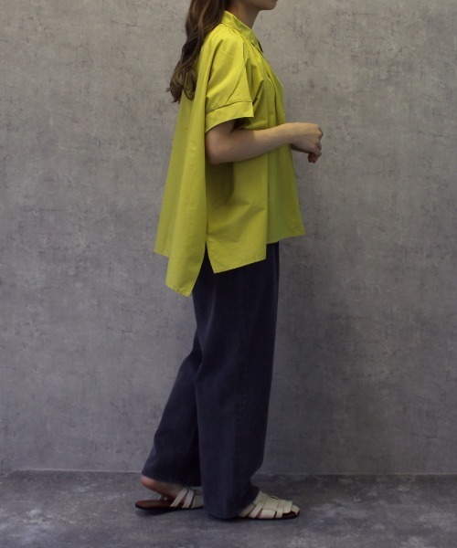 「SELECT LEVERY」 半袖シャツ LARGE ボルドー レディース_画像9