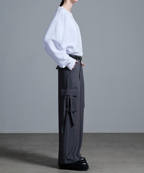 「Loose/ルース」 カーゴパンツ S グレイッシュブルー メンズ_画像2