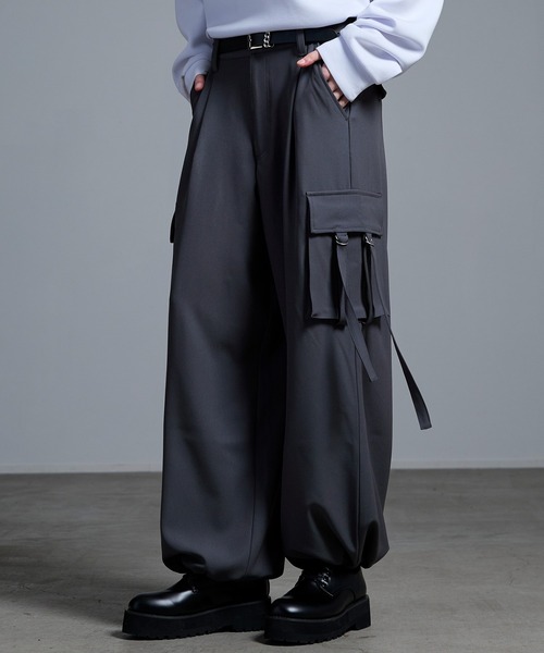 「Loose/ルース」 カーゴパンツ S グレイッシュブルー メンズ_画像8