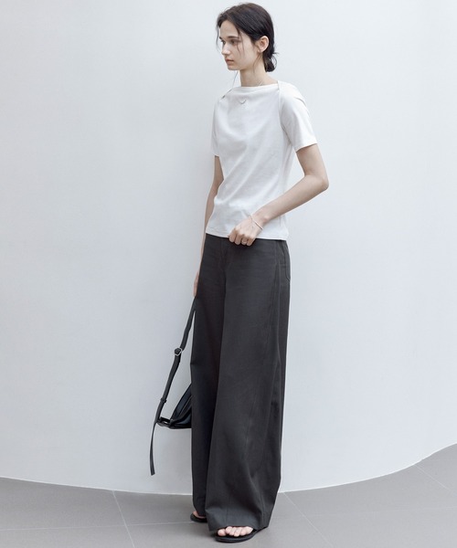 「tageechita」 半袖Tシャツ L ホワイト レディース_画像5