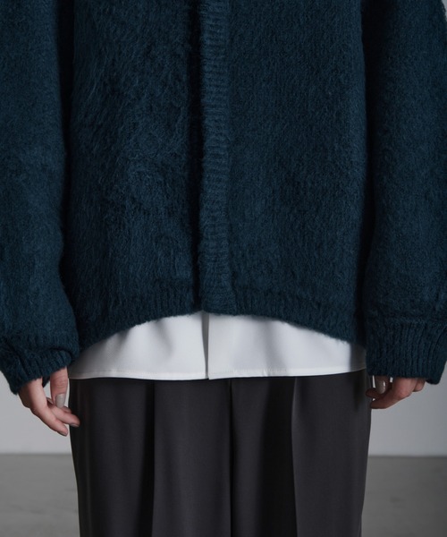 「Loose/ルース」 ニットカーディガン M ダークグリーン メンズ_画像6