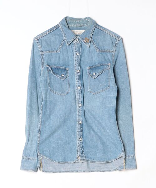 レミ レリーフ 長袖シャツブラウス サイズF REMI RELIEF（レミ レリーフ） 長袖シャツ M ブルー レディース