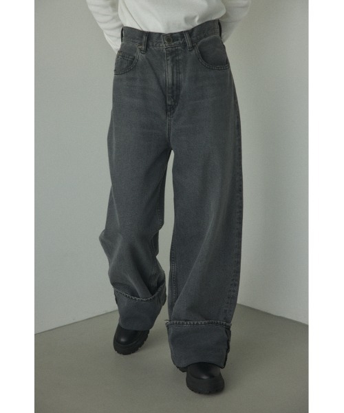 「BLACK BY MOUSSY」 デニムパンツ 24inch ブルー レディース_画像6