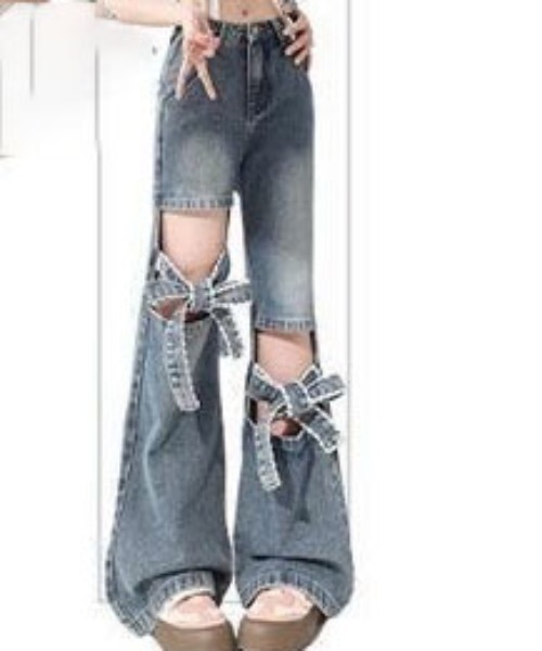 「gossip！ロサンゼルス」 デニムパンツ S ブルー レディース_画像4