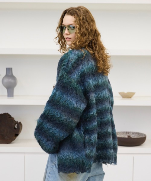 「soerte」 ニットカーディガン 1 ブラウン メンズ_画像3